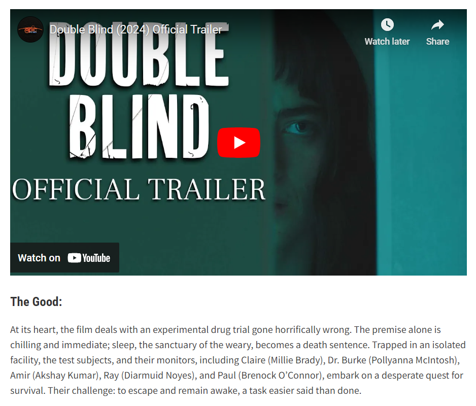 Double Blind Review: Ambitious And Bold But Not Without Flaws